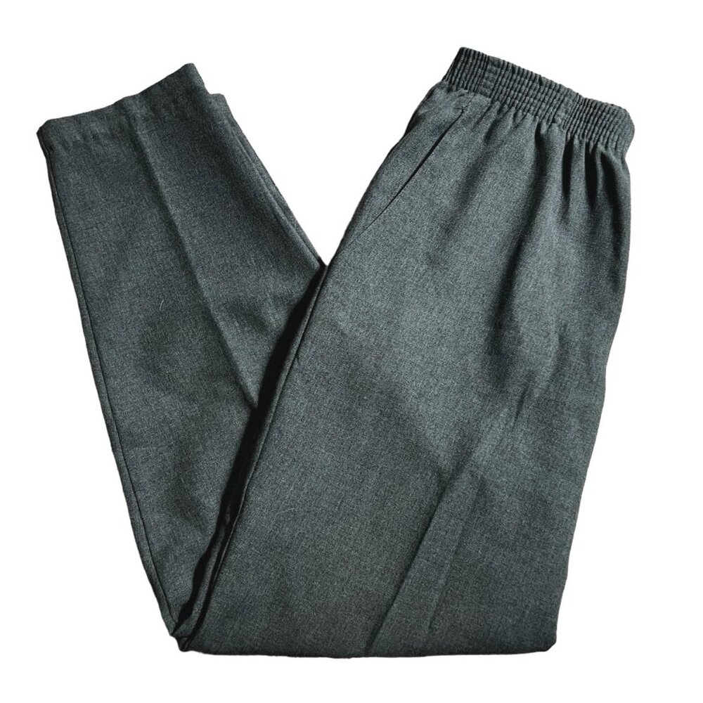 Vintage Tapered Leg Casual Career Pants by Laura Tyler Sz 8 (Medium) Womens Grey